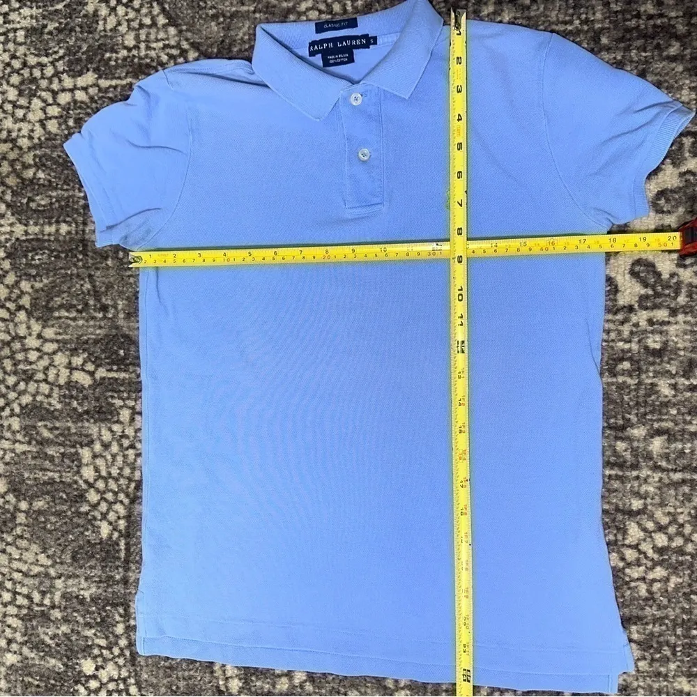 Ralph Lauren Vintage Women’s S Periwinkle Blue Short Sleeve Cotton Polo Shirt - Image 5