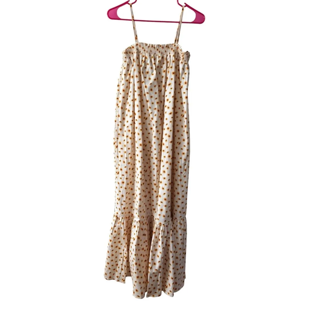 WeWoreWhat Ivory Ditsy Daises Boho Floral Smocked Midi Dress Women’s Size XS NWT - Image 2