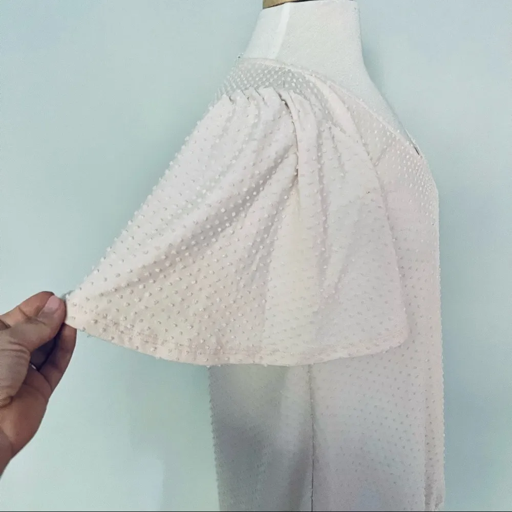 Pink Blush Maternity Light Pastel Pink Polka Dot Pregnancy Top Size S - Image 4