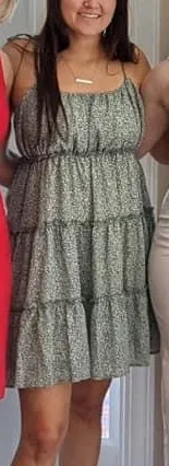 Tiered Dress Green Size M - Image 2