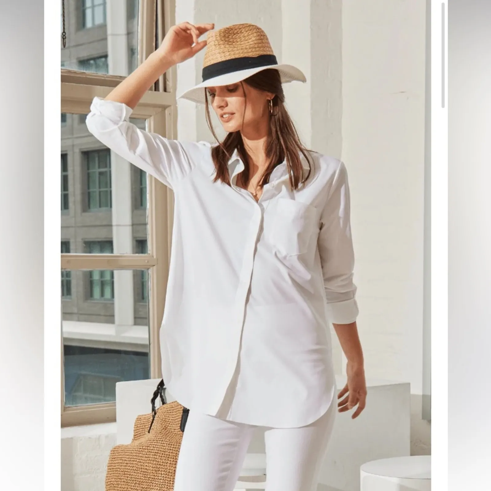 Lysse white Schiffer Button Down long sleeve shirt NEW M - Image 11