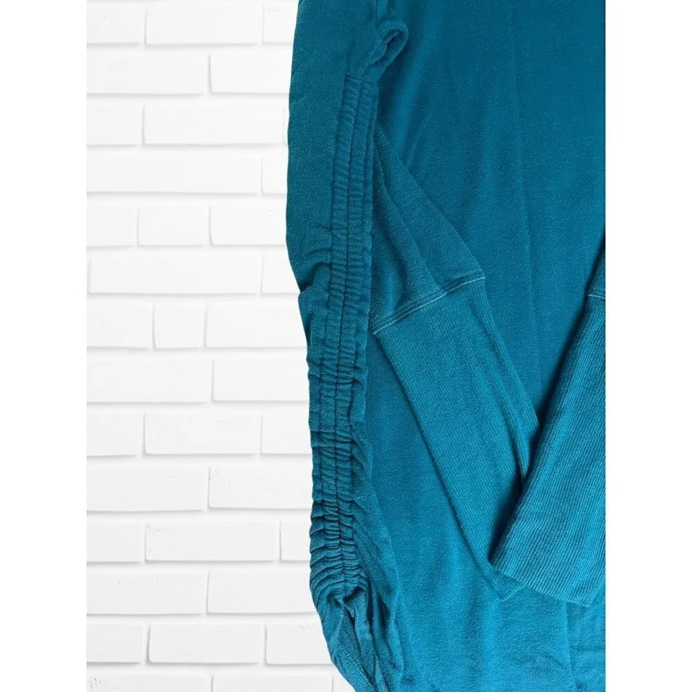 Athleta Women's Small Top Teal‎ Long Sleeve Ruched Athletic Comfy Loungewear - Image 7