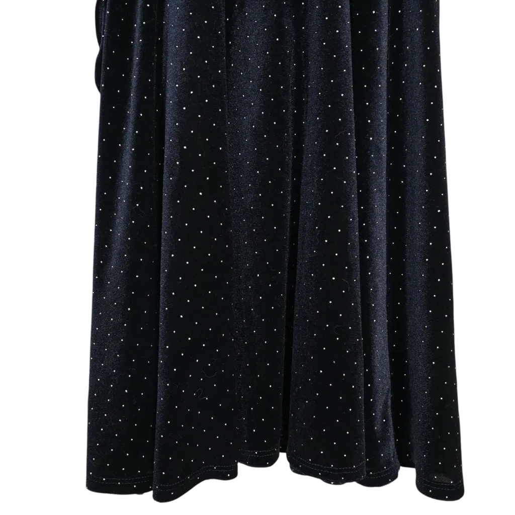 Gianni Bini Women's S Black Gold Dot Wrap Dress - Image 7