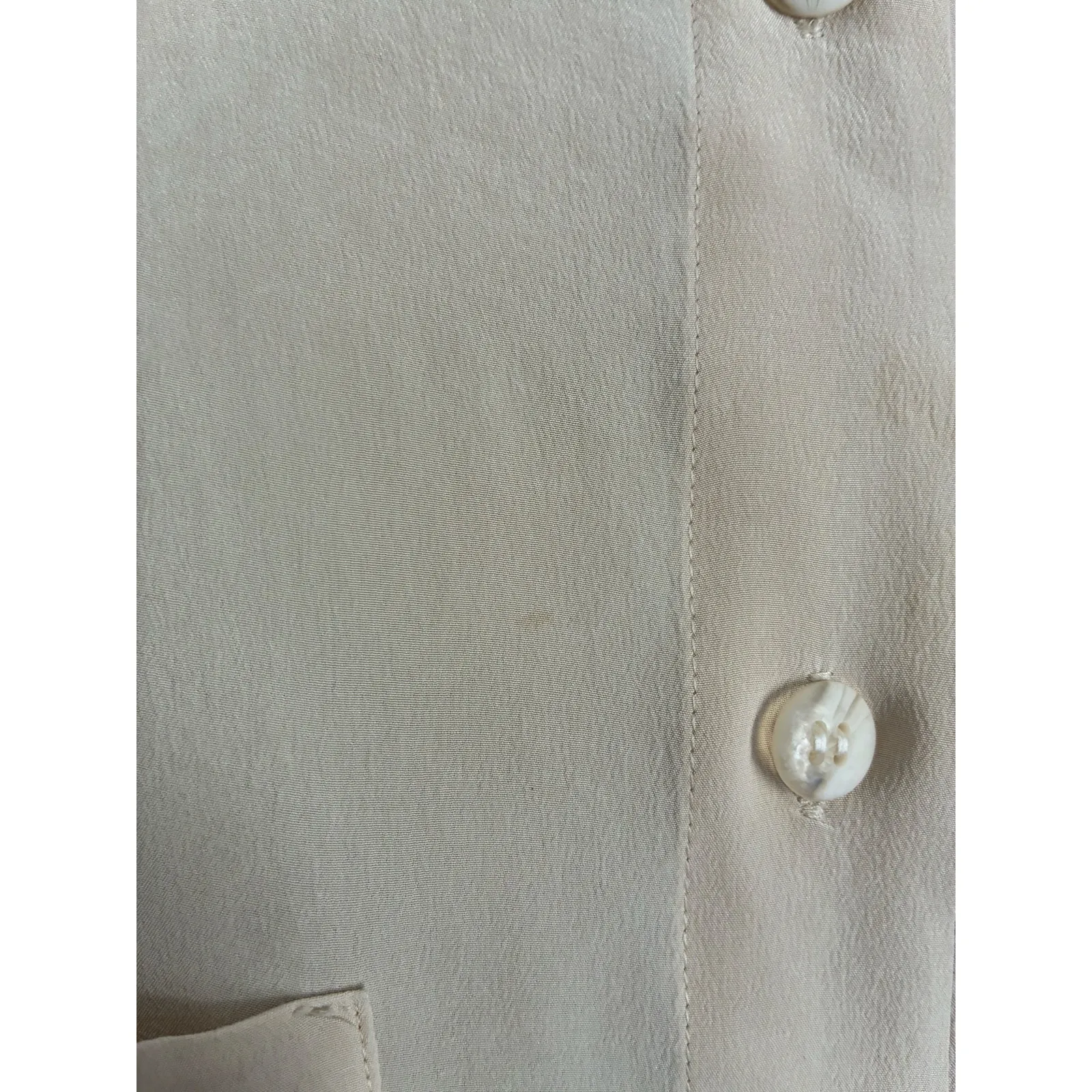 Vintage Jacqueline Ferrar 100% Silk Button Up Blouse Large - Image 5