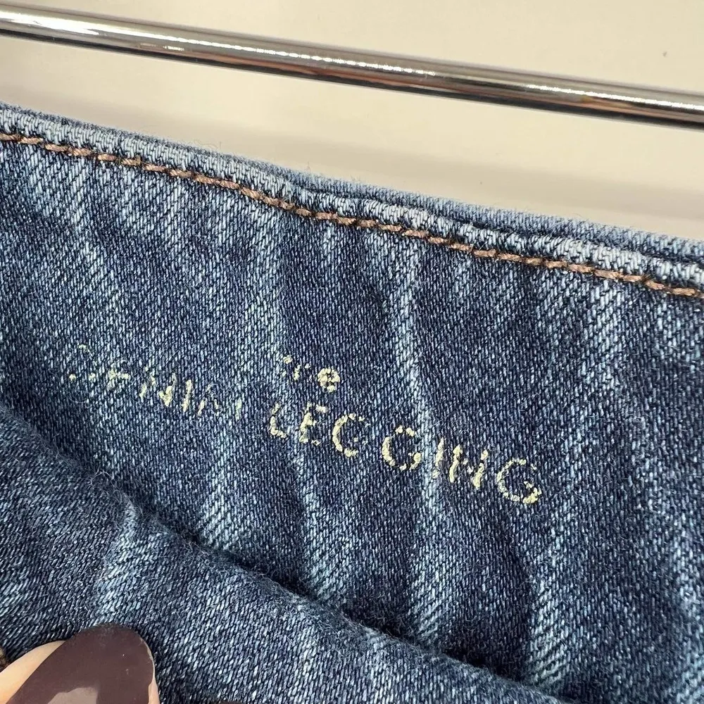 Liverpool pull on blue jean denim leggings slimming basic size 10 petite - Image 3