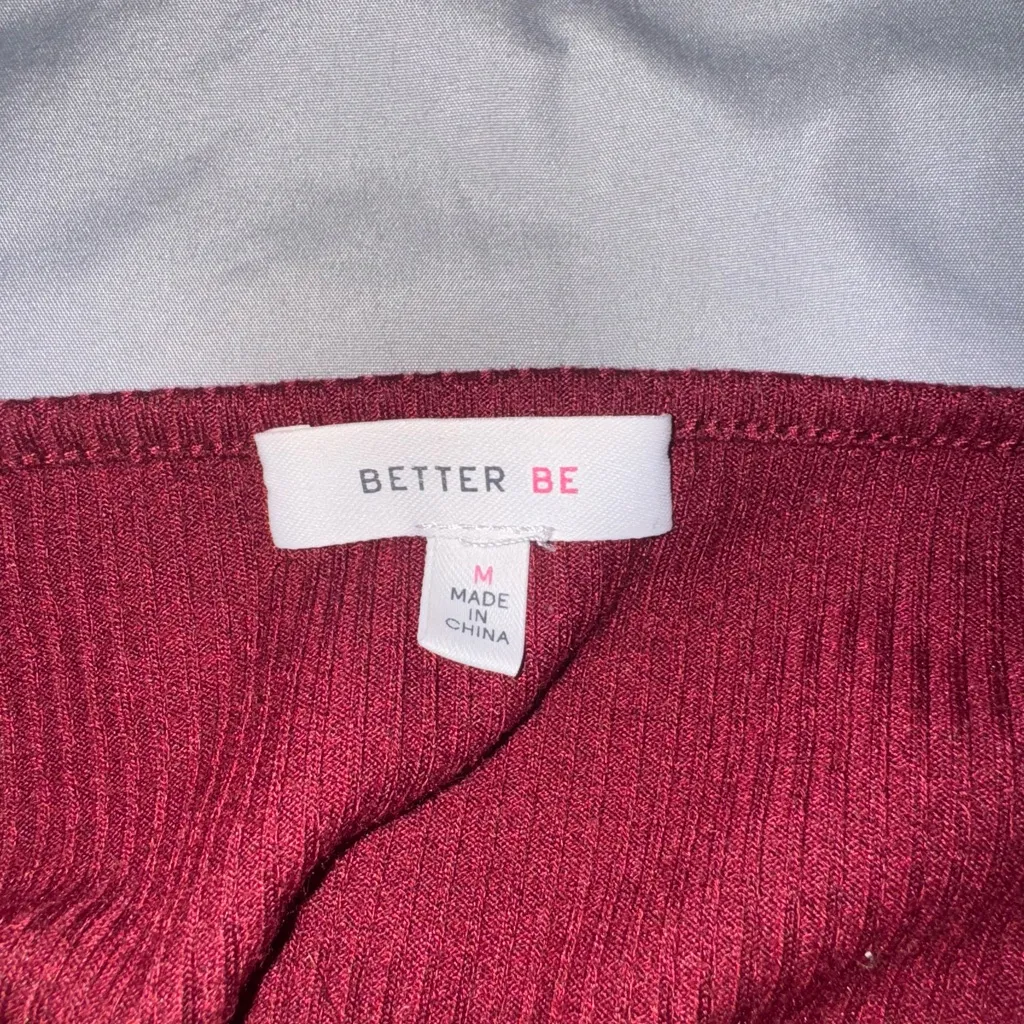 Better Be  Deep Red Maroon Halter Tank Top - Image 3