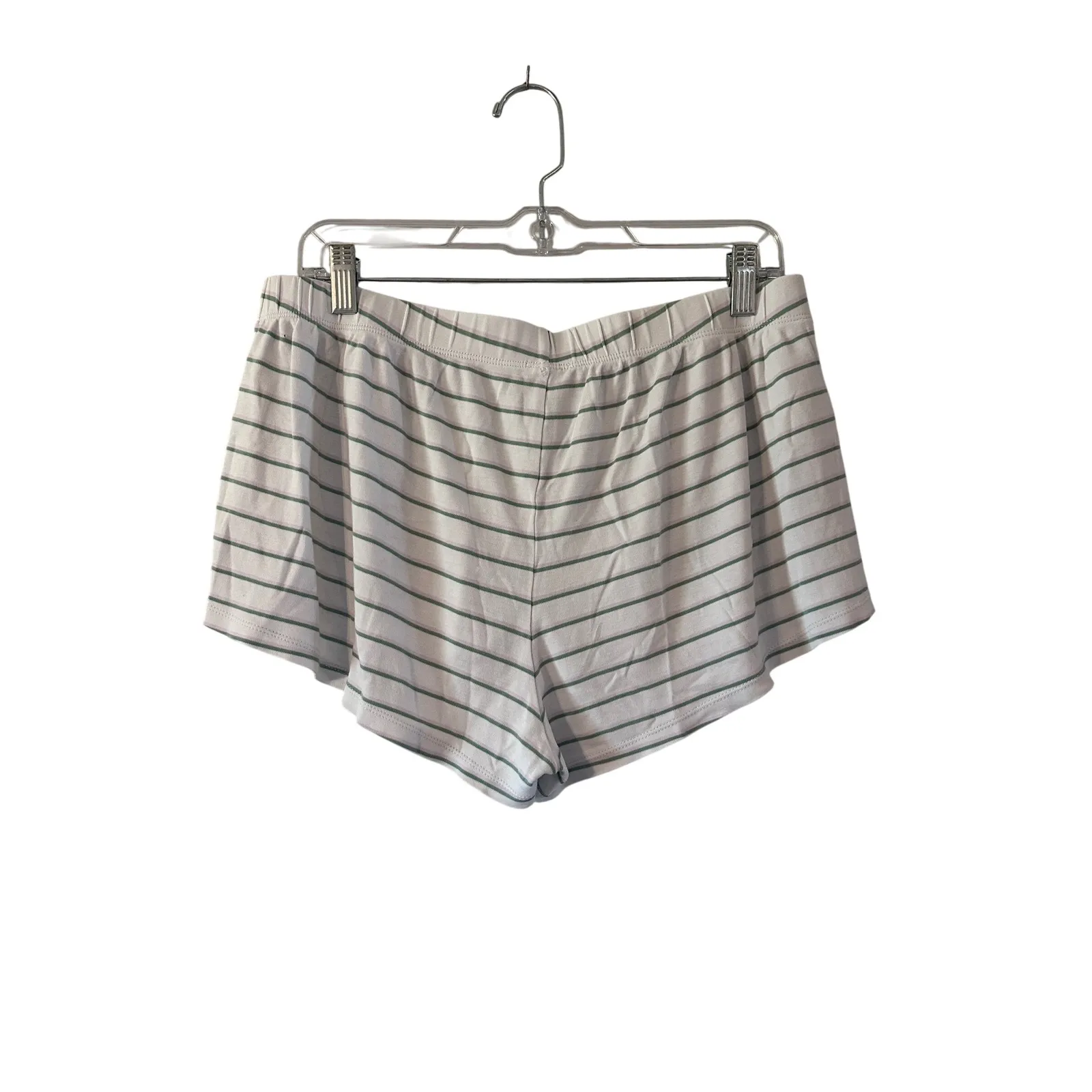 LAKE‎ Striped Pajama Sleep Lounge Shorts Women's Size L White Green Pink Stripe Size L - Image 3