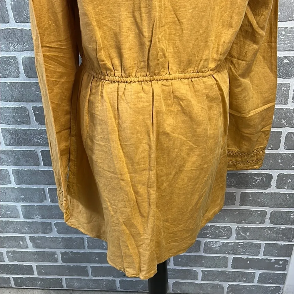 Revolve‎ Tularosa Keelan Linen Long Sleeve Embroidered Mini Dress Curry
Yellow L - Image 10