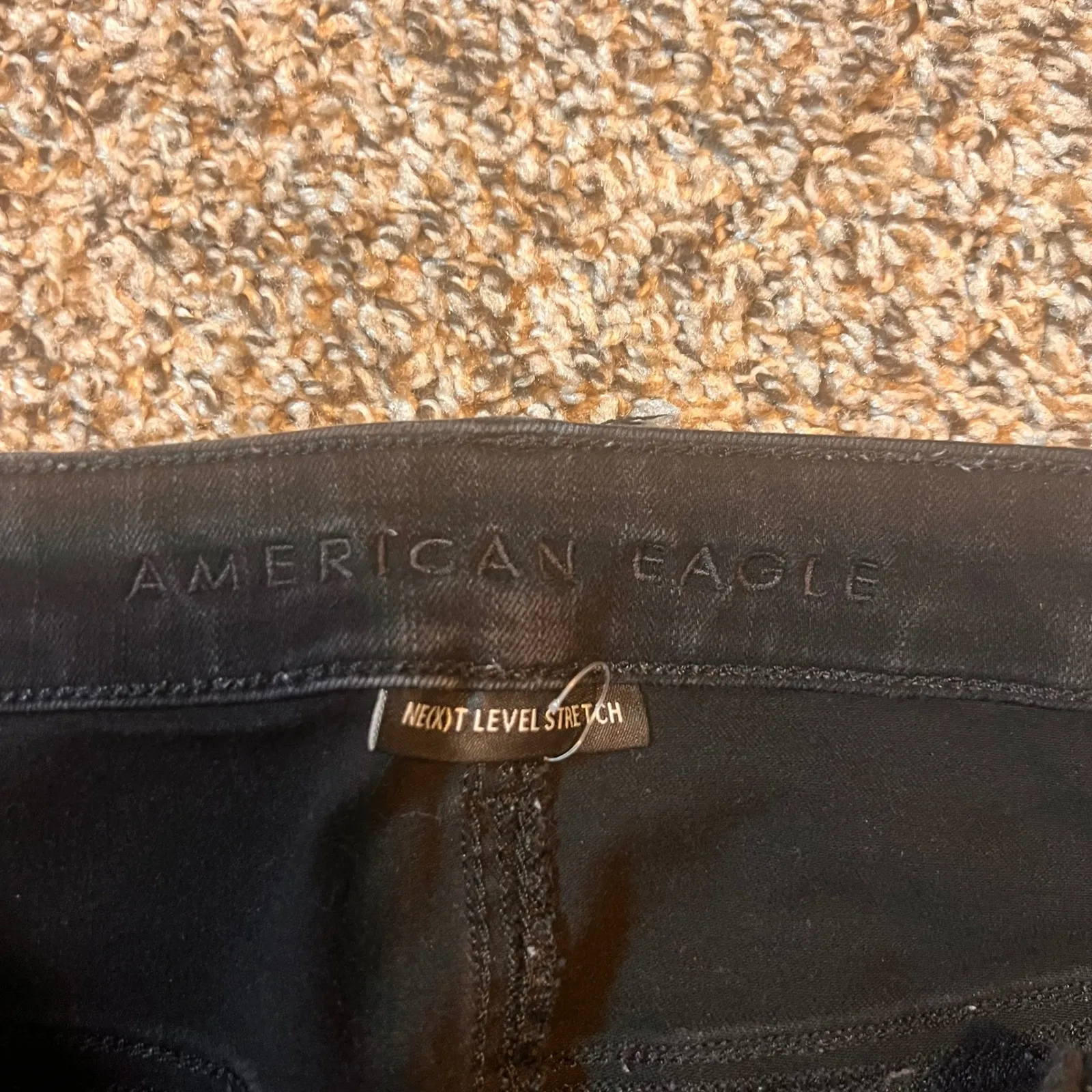 American Eagle Women's Black Ne(x)t Level Stretch Jeans Size‎ 14 Long Denim Size 14P - Image 2