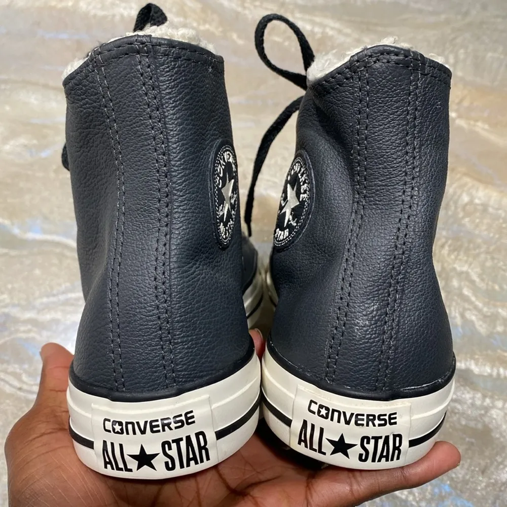 Converse All Star Insulated Gray Leather Sneakers Boots Men’s 4 / Women’s 6 - Image 6
