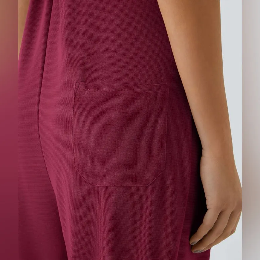 Halara  Women’s Pocket Waffle Casual Jogger Overalls - Image 8