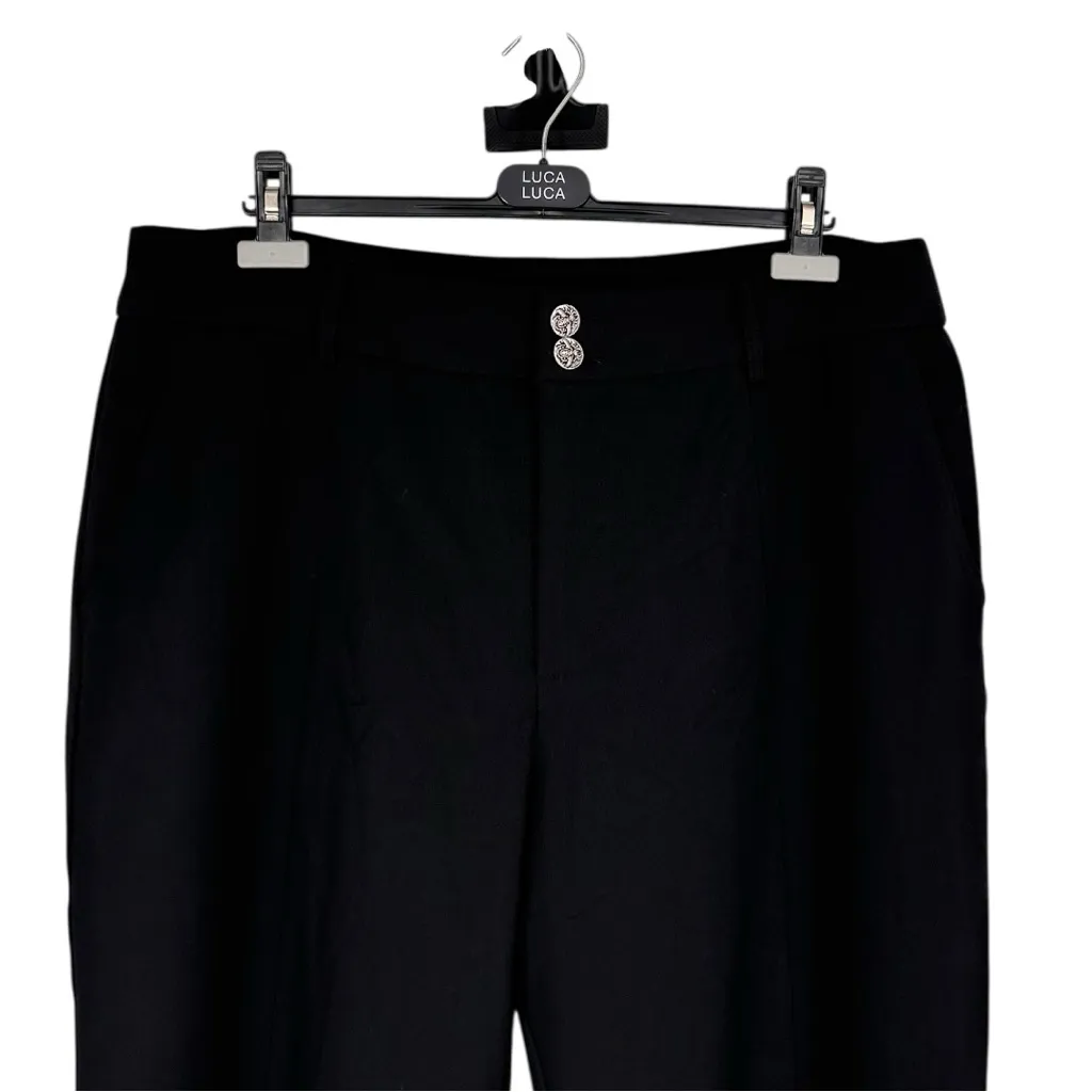 Disturbia Marian Front Split Straight Leg Tailored Trousers in Black size 16 NWT - Image 4