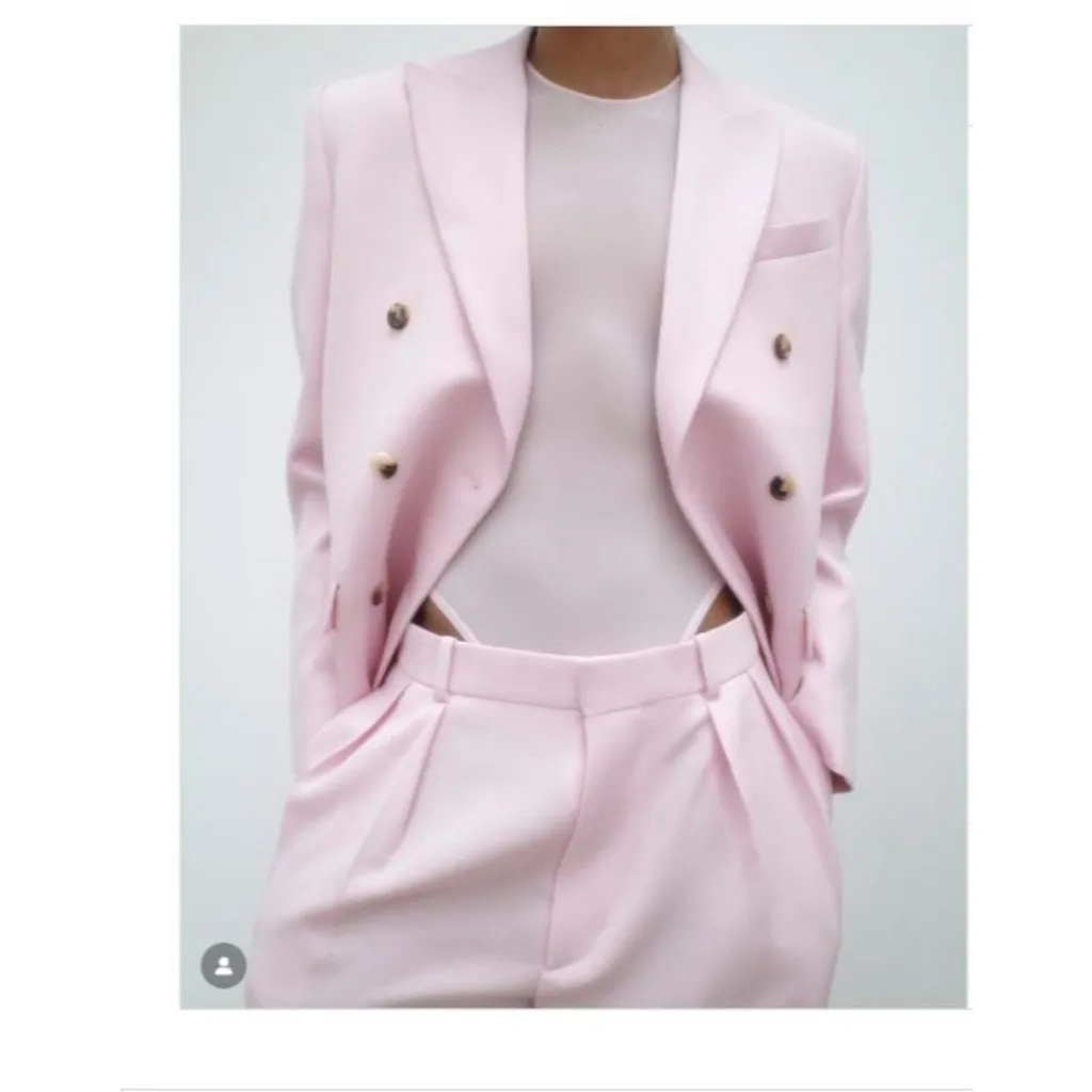 WARDROBE.NYC Sheer Cap Sleeve Bodysuit in Blush Pink X - Image 10