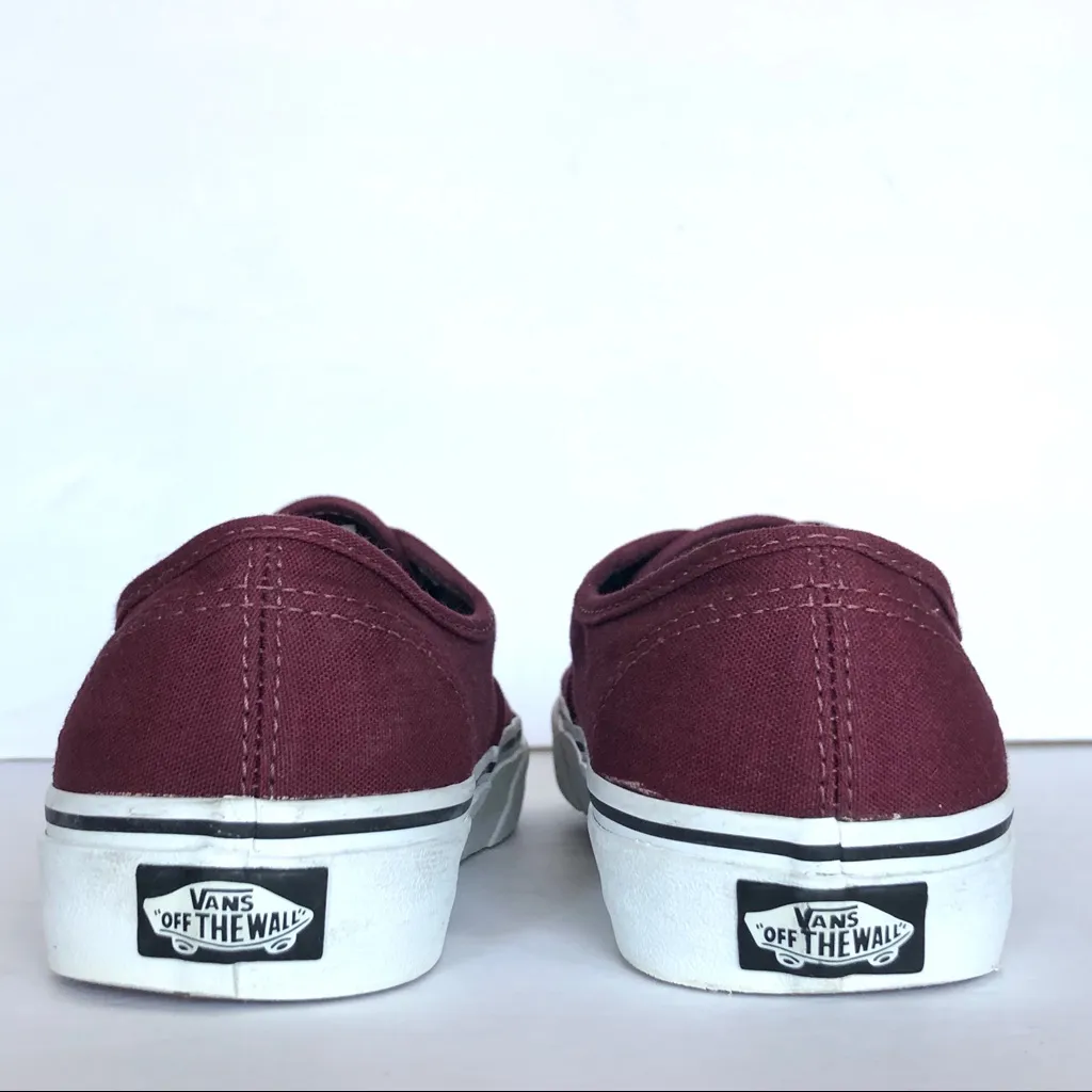 Vans Authentic Lo Burgundy Red Canvas Women Shoes 7.5 - Image 7