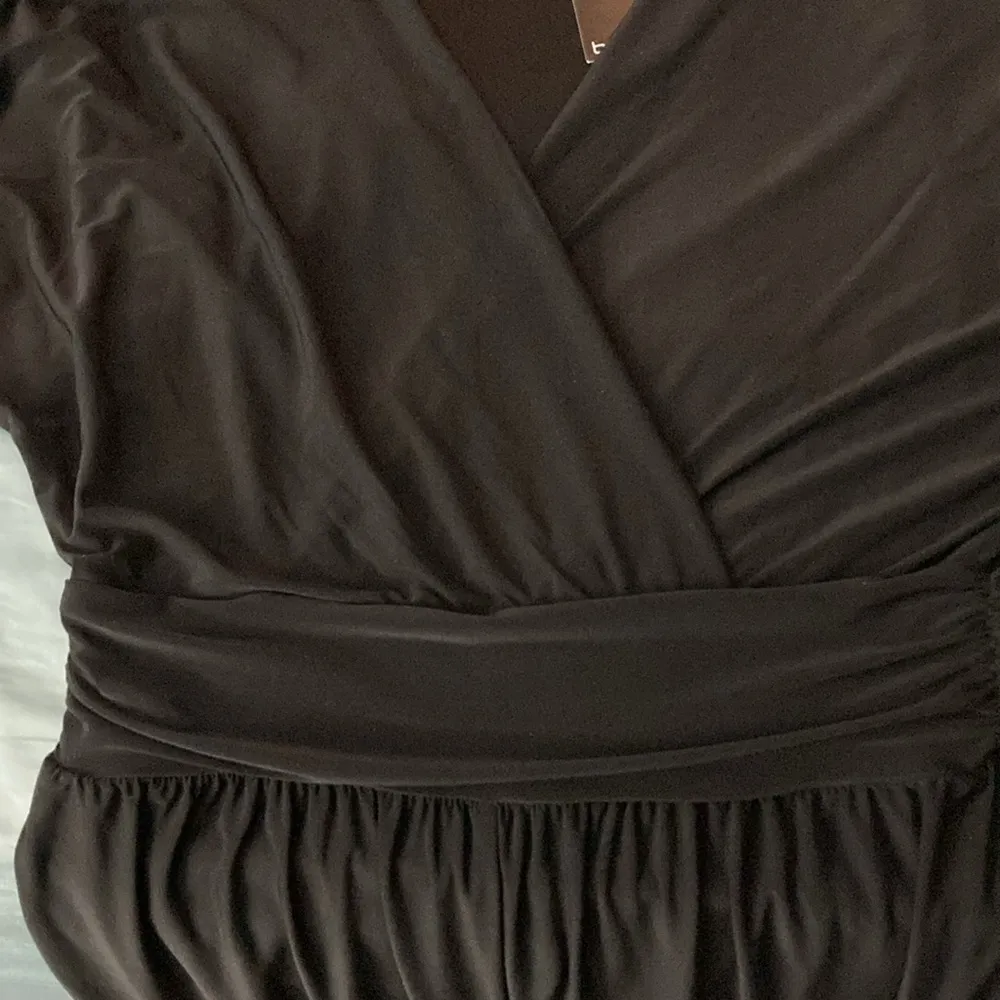 Boohoo Night Black Wide Leg Pantsuit. 61” Long x 23” PTP x 33” Long Inseam. - Image 6