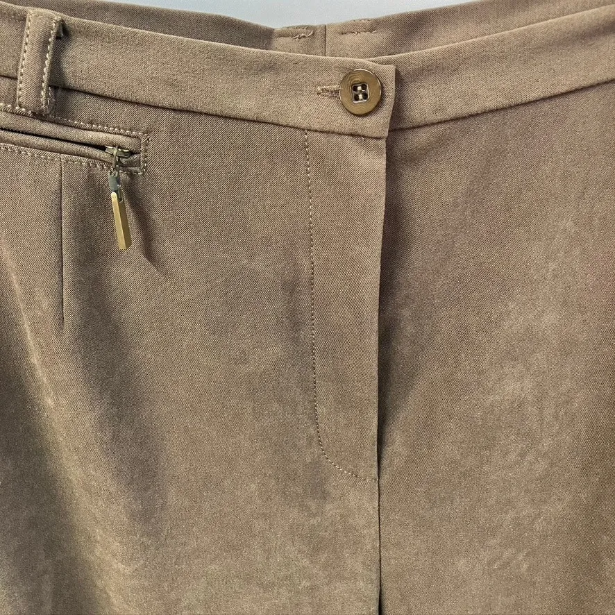 Vintage 80's Doncaster Pant Suit Set womens 14‎ Soft Faux Suede Classic Brown - Image 11