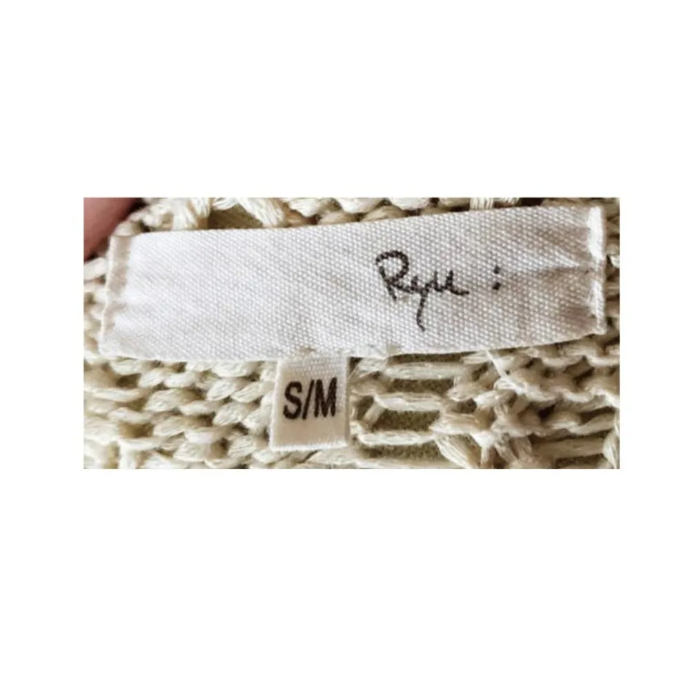 RYU Cream Open Weave Cropped Sweater ~ Women's Size S/M Small Medium - Image 3