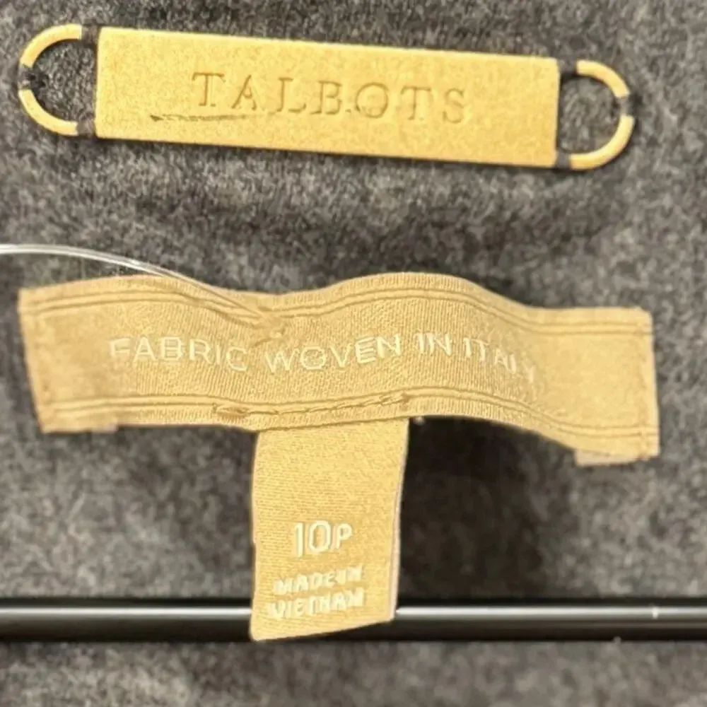 Talbots Blazer Women‎ 10P Gray Wool Fabric Woven in Italy Single Button NWOT - Image 4