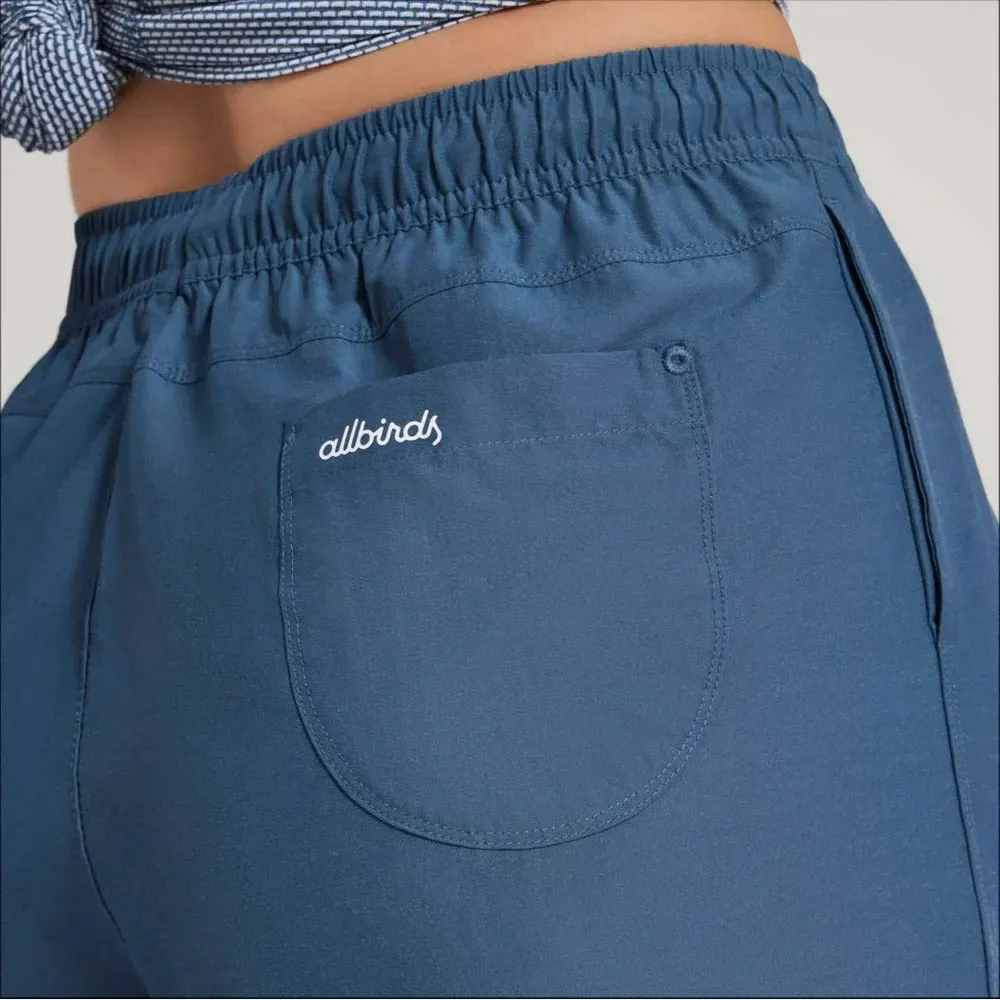 Allbirds Women's Natural Run Shorts Merino Wool Blend in Shadow Blue Size L - Image 3