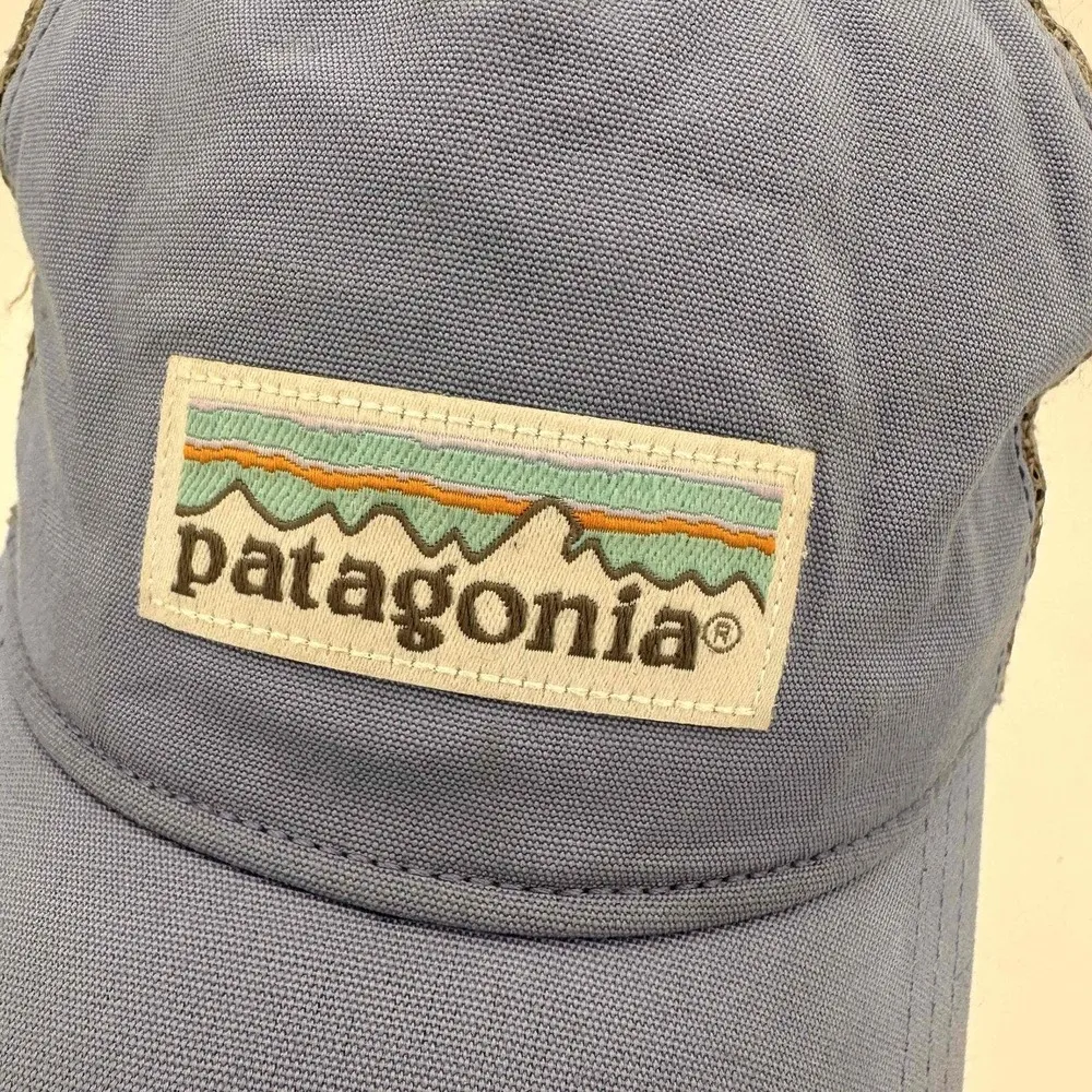 Patagonia Lavender Unisex Logo Patch Adjustable Strap Mesh Hat One Size - Image 3