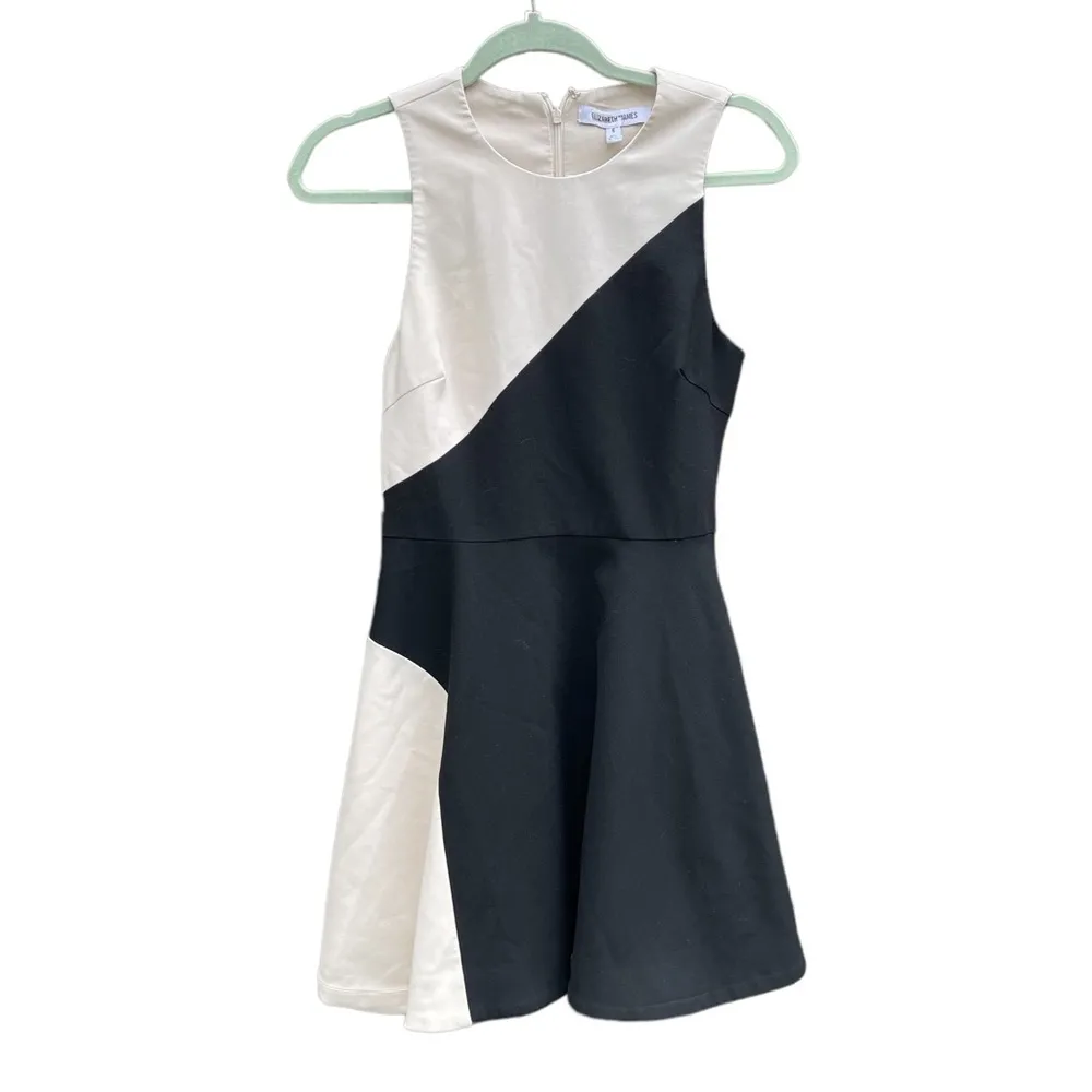 ELIZABETH & JAMES RANDALL TWO TONED FIT AND FLARE DRESS - Image 2