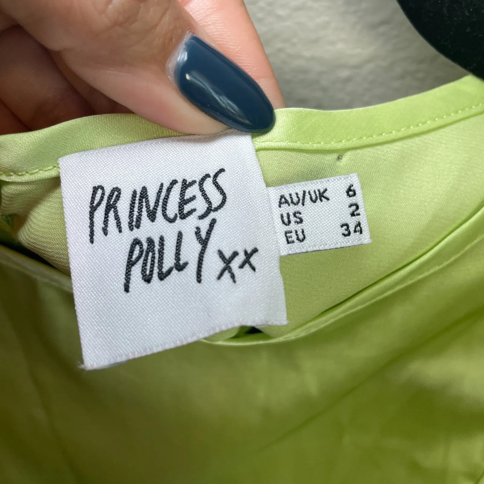 Princess Polly Mini Dress Size 2 Ryland Green Long Sleeve Party Cocktail Festiva - Image 6