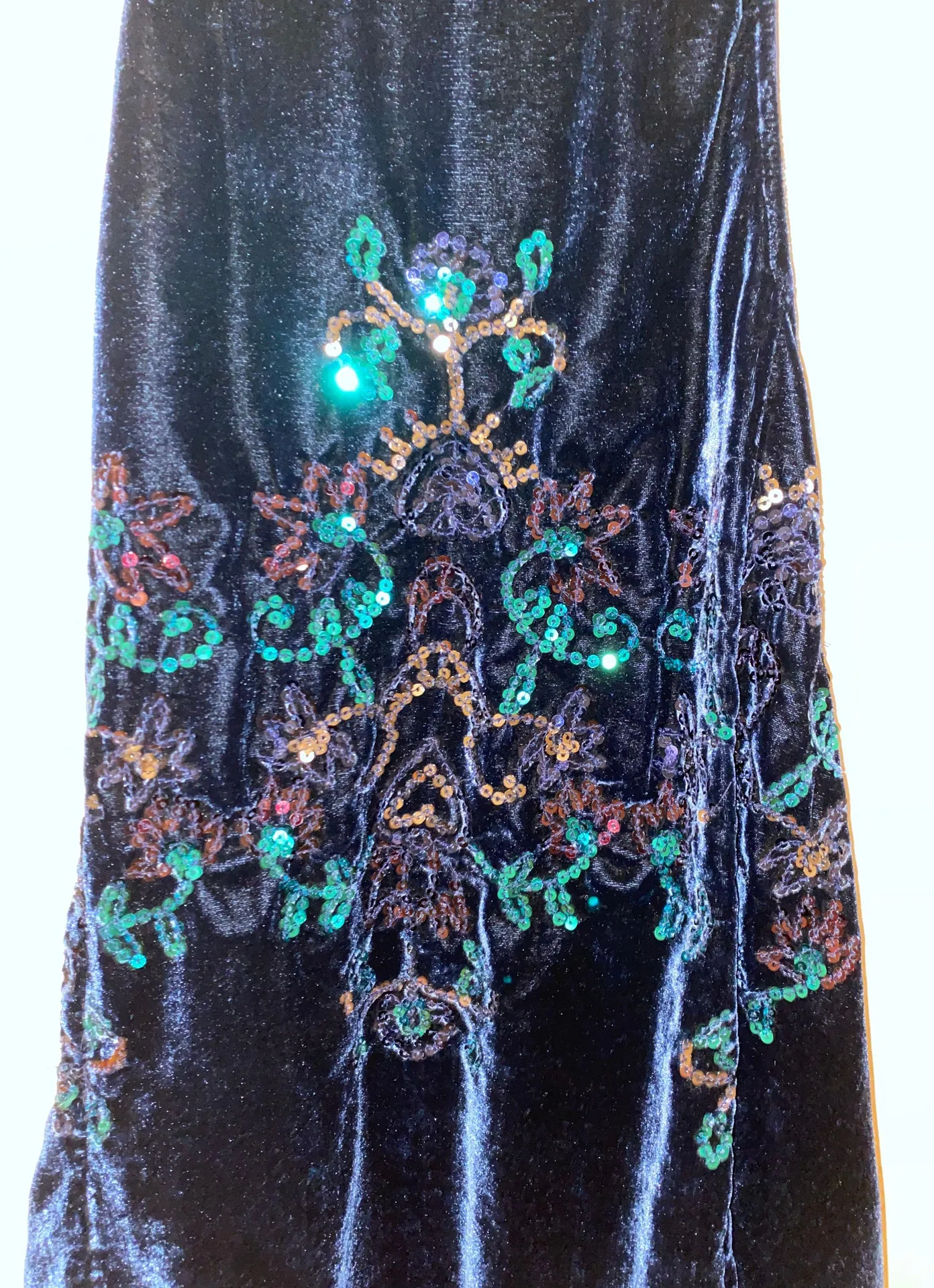 Sapphire Blue Velvet Mini Dress - Image 3