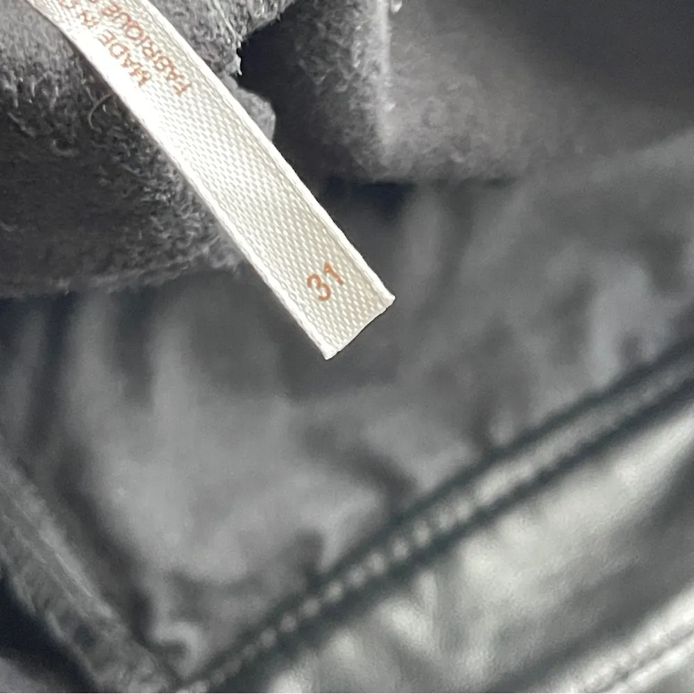 FREE PEOPLE | Black Vegan Faux Leather High Rise Long & Lean Pants Sz 31 - Image 8