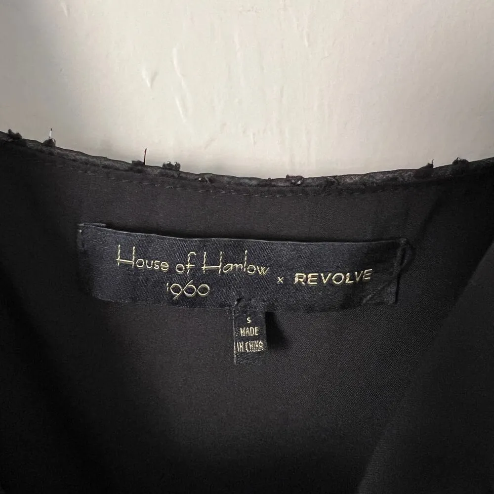 House of Harlow 1960 X REVOLVE Serafina Jumpsuit Black Noir Size S - Image 11