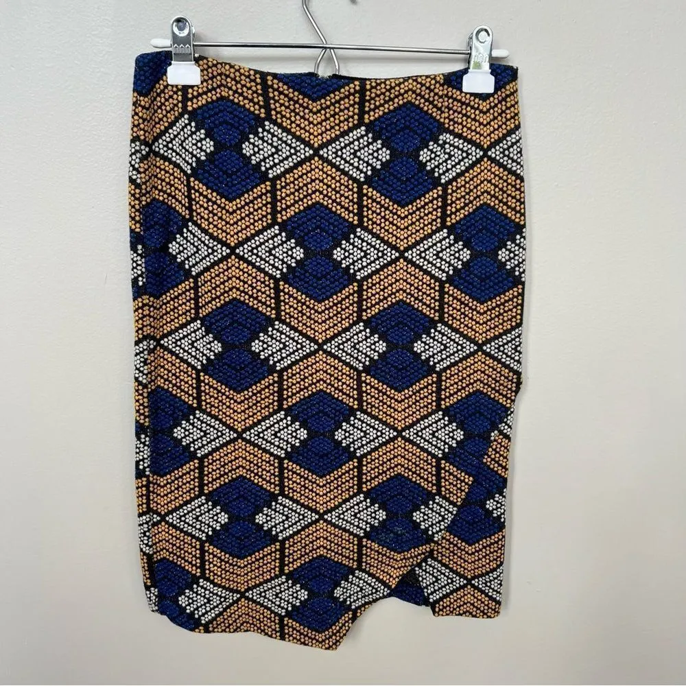 Maeve Kanara Anthropologie Knit Skirt Geometric Print Size 6 - Image 3