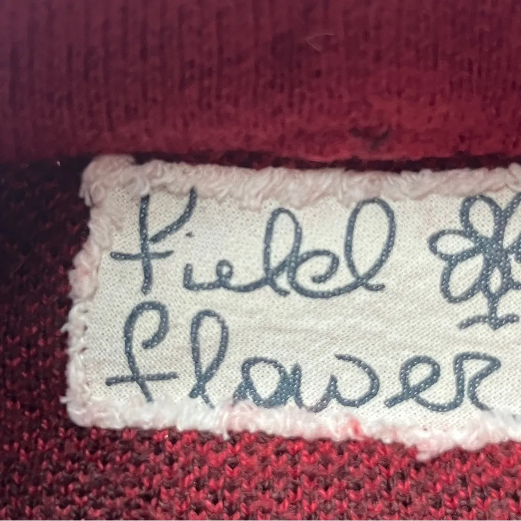 Field Flower Red and Black Knit Sweater - Image 6