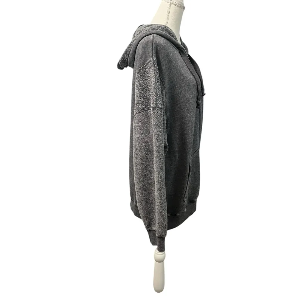 NWOT Vintage Havana Grey Slate Full Zip Fleece Sweatshirt Hoodie Pockets S - Image 5