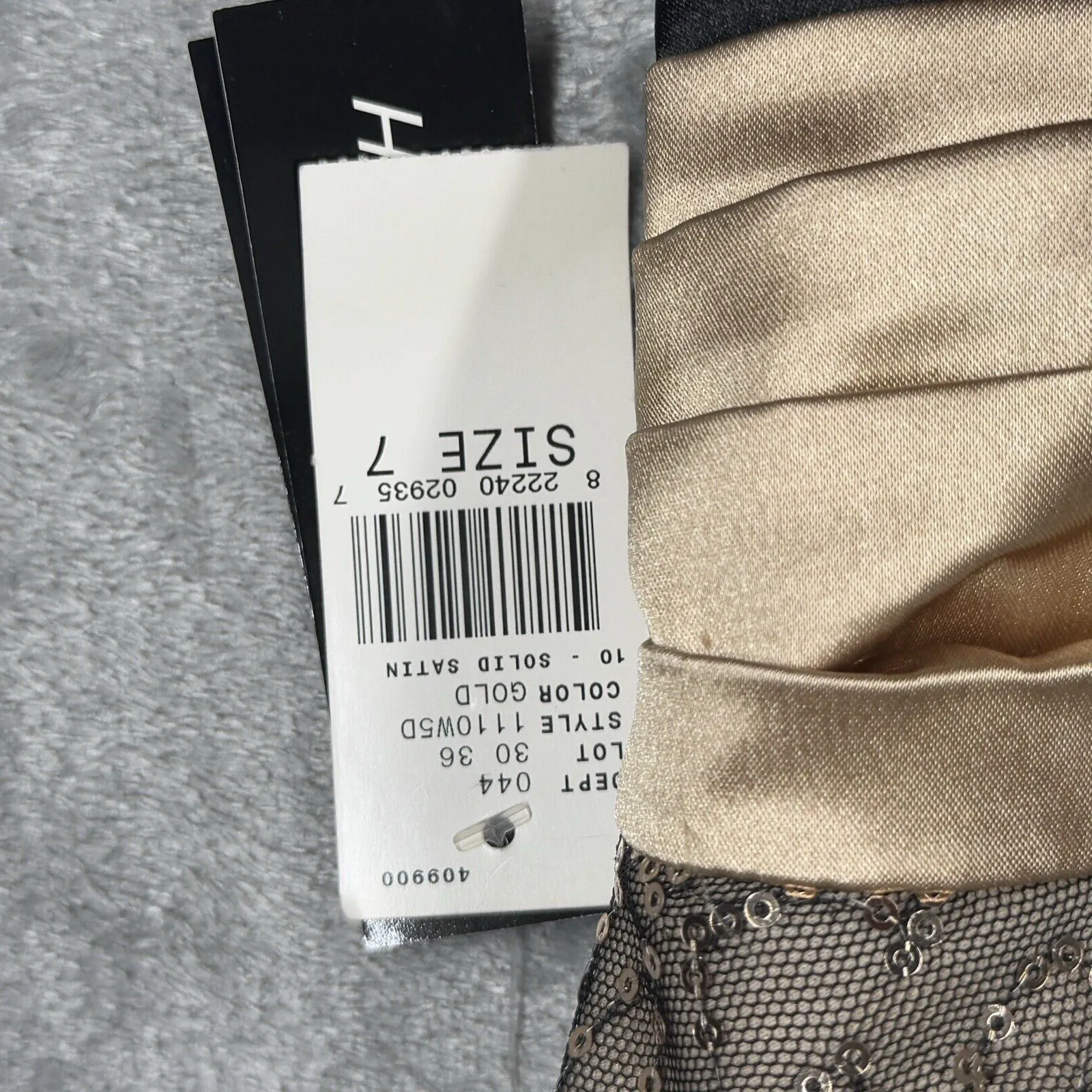 IZ Byer Dress Juniors 7 Black Gold Satin Shimmer Mini Formal 90s‎ Y2K Vintage - Image 10