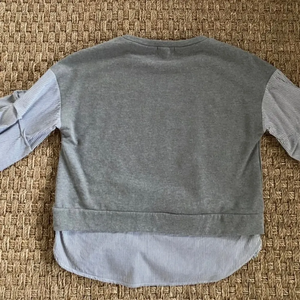 Mello Day Melloday Women's Grey & White Striped Long Sleeve Shirt, Size S Gray - Image 10