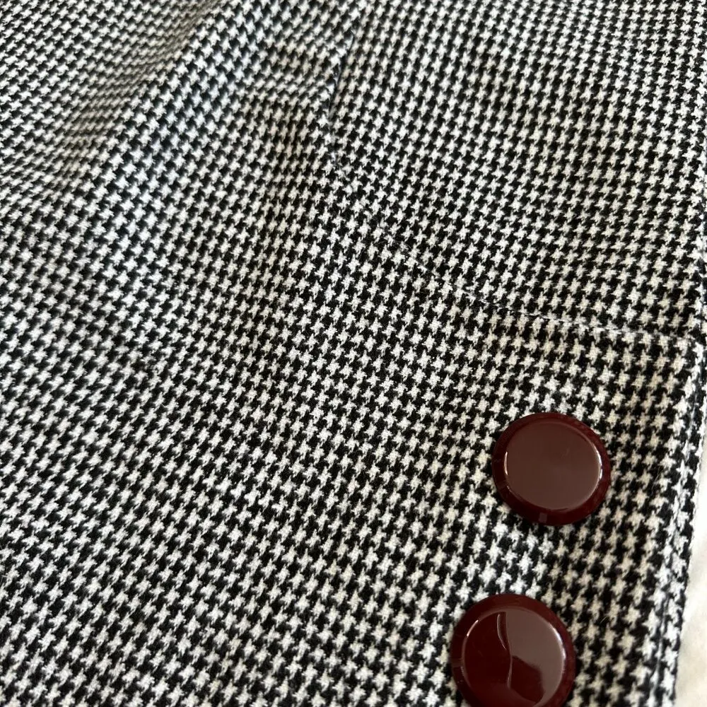 XL Hounds Tooth Mod inspired Dress with Pockets Black - Image 3