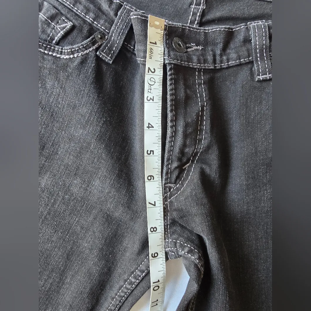 Levi's 524 Too Superlow Black Sninny‎ Jeans Size 15M - Image 8