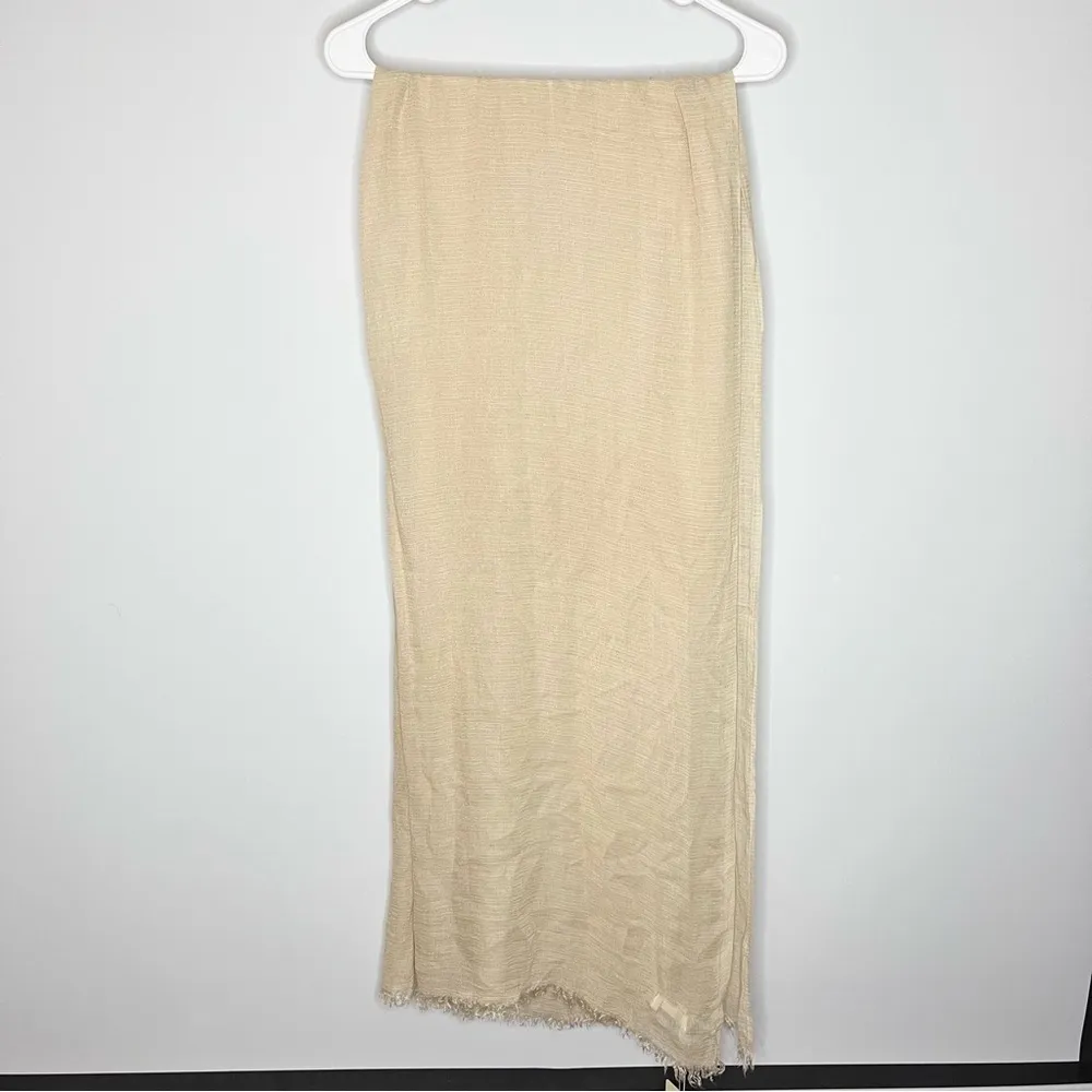 // SEE U SOON Cream Pinstripe Fringe Scarf NWT 21175003 - Image 8