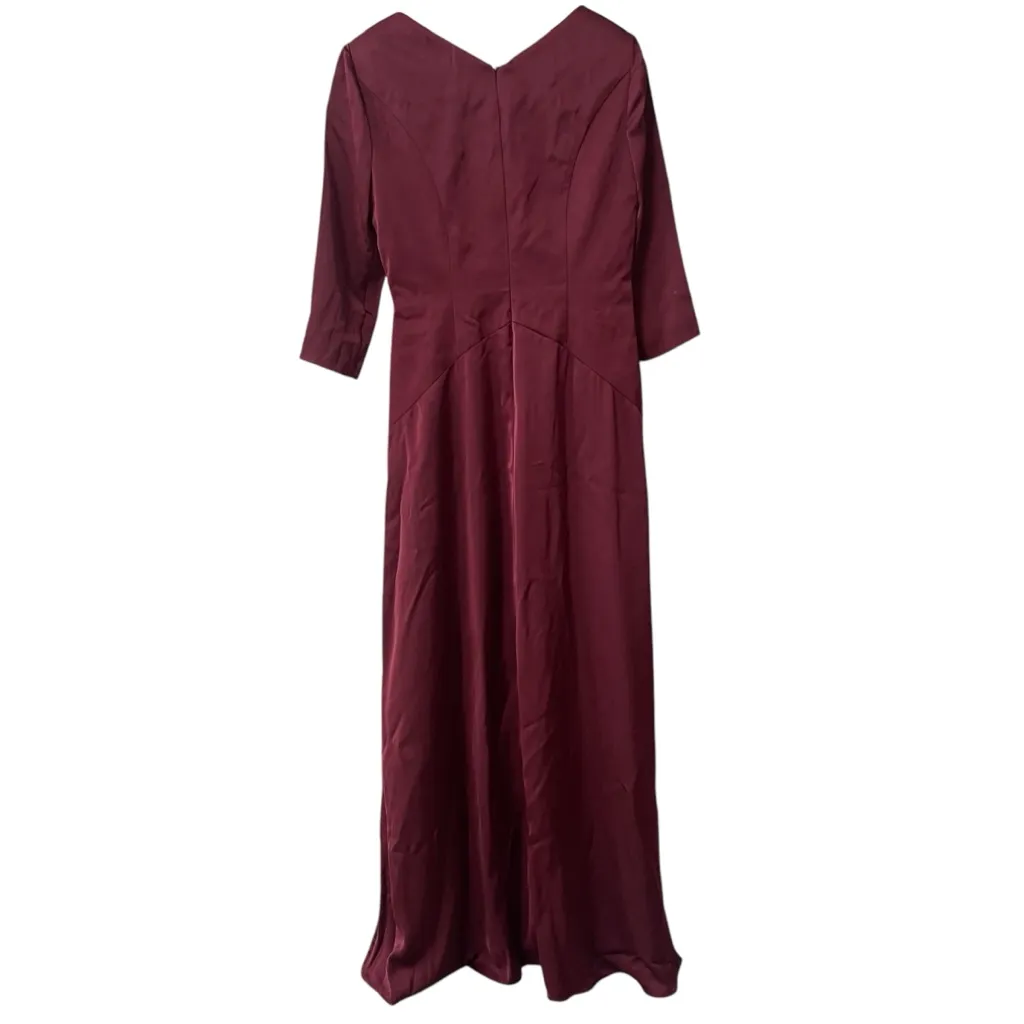 NWT Christina Wu Jumpsuit in‎ satin with V - Image 4