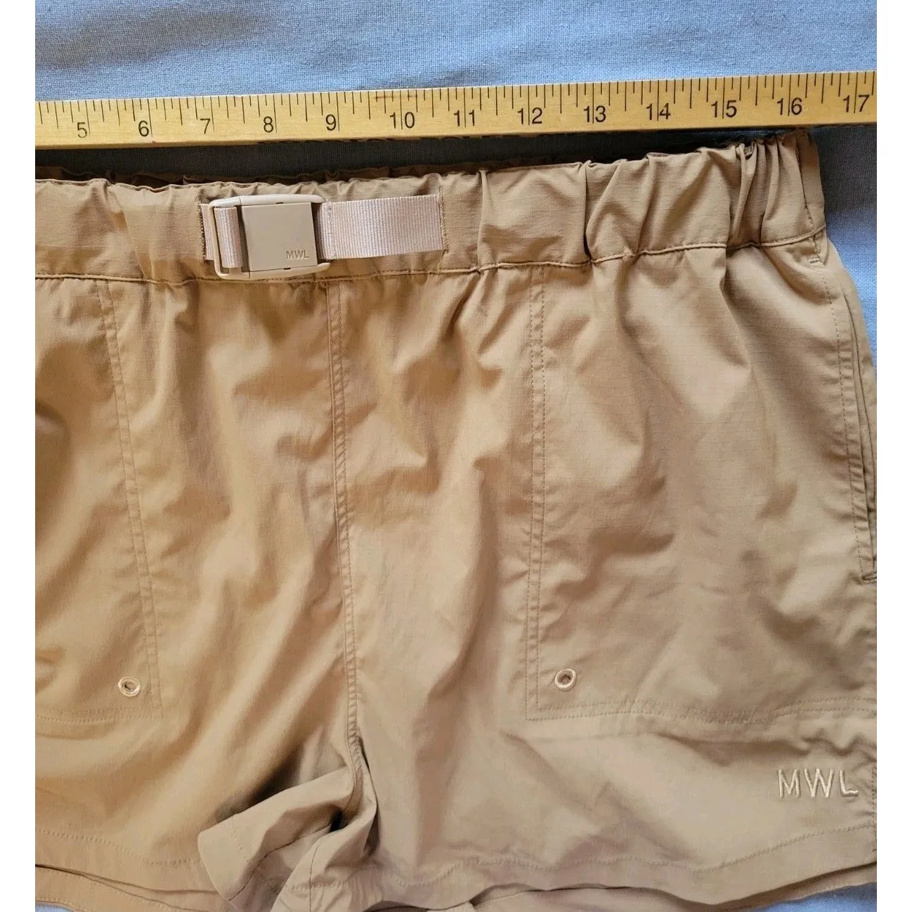 Women's Madewell MWL Belted Hiking Shorts Elastic Waist Pull On Sz L - Image 10
