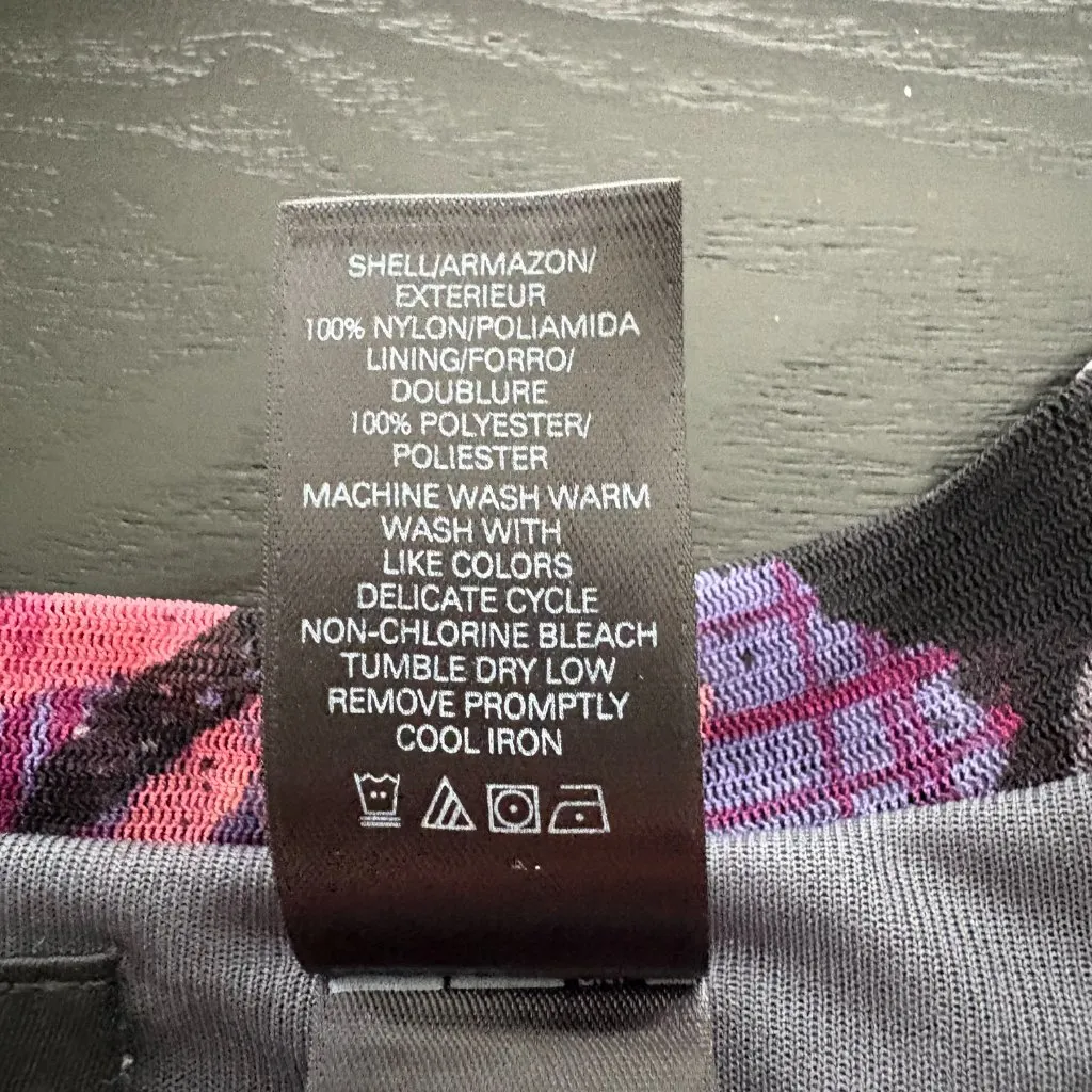 Axcess by Liz Claiborne Floral Abstract Print Short Sleeve Top Size Large EUC - Image 8