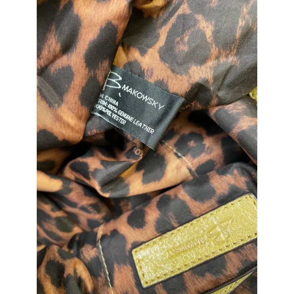 B Makowsky Women's Gold Shimmer Leather Shoulder Bag SKU 5477 - Image 7