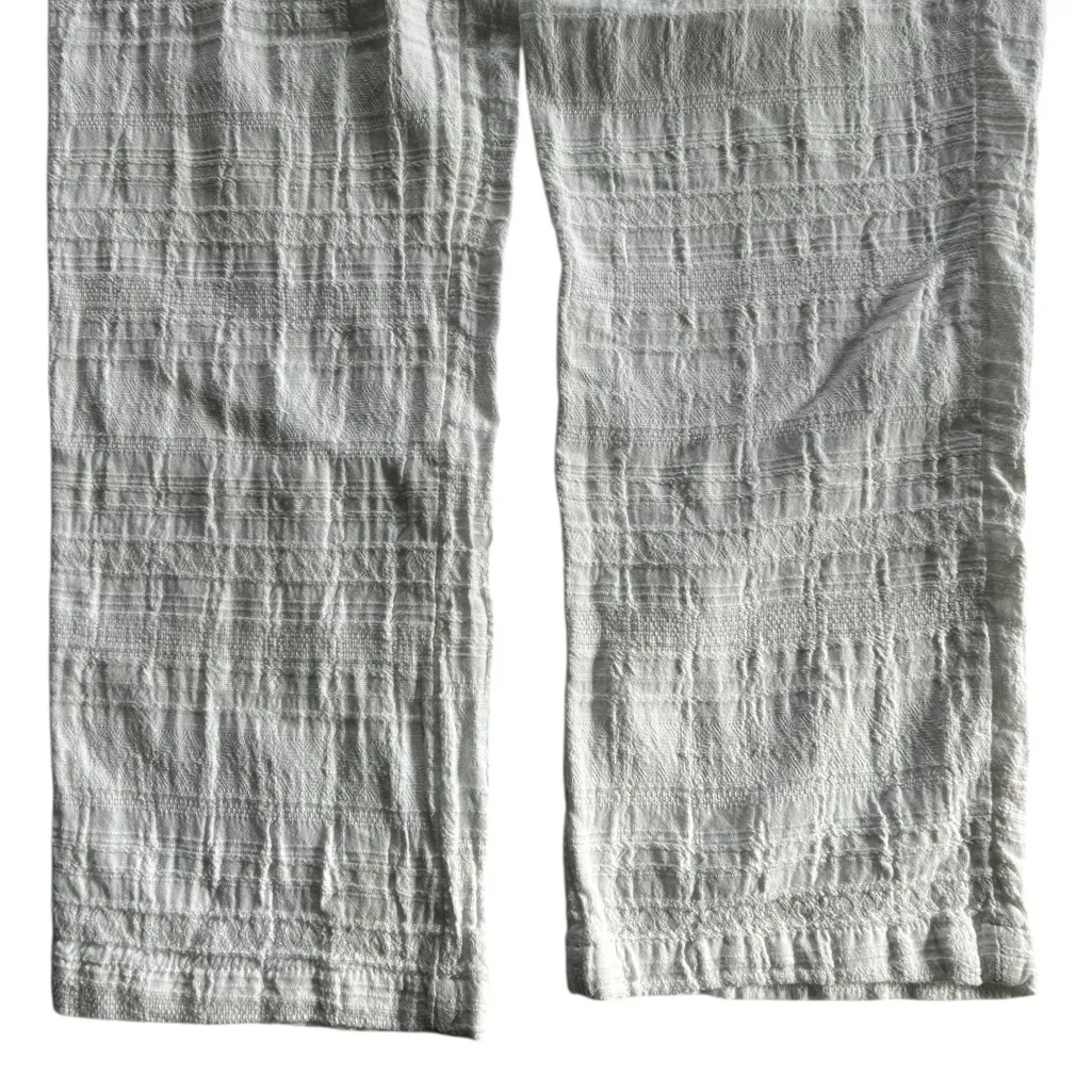 Sundance White Gauze Coastline Pant Size S Petite Pockets 100% Cotton Drawstring - Image 9