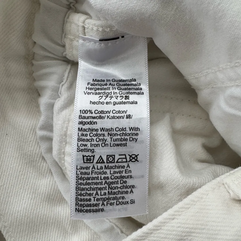 Madewell Convertible Paperbag High Waist Oversized Baggy Dad Jean in Tile White - Image 10