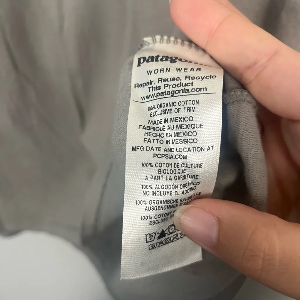 Women's Patel P-6 Logo Organic Cotton Crew T-Shirt Large Feather Grey Large - Image 5