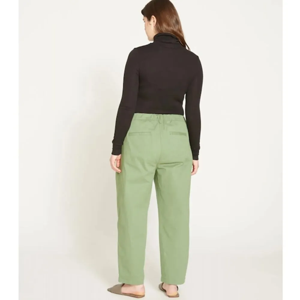 Universal Standard Breezy Weekend Cropped Straight Trouser Pant Elm Green XS - Image 4