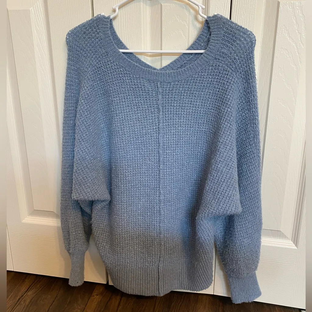 Blue Pink Rose Sweater - Image 3