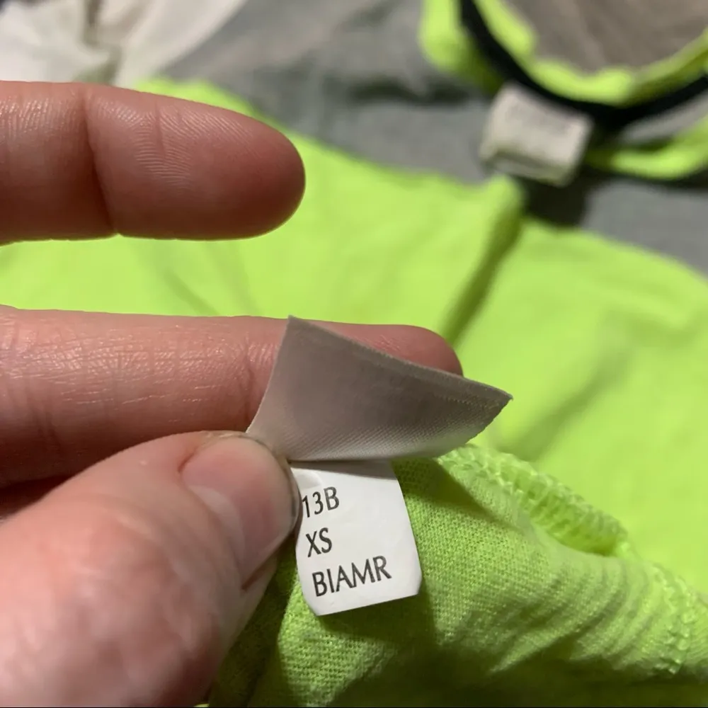 PINK Victoria’s Secret Neon Green 3/4 long sleeve Shirt; XS - Image 8