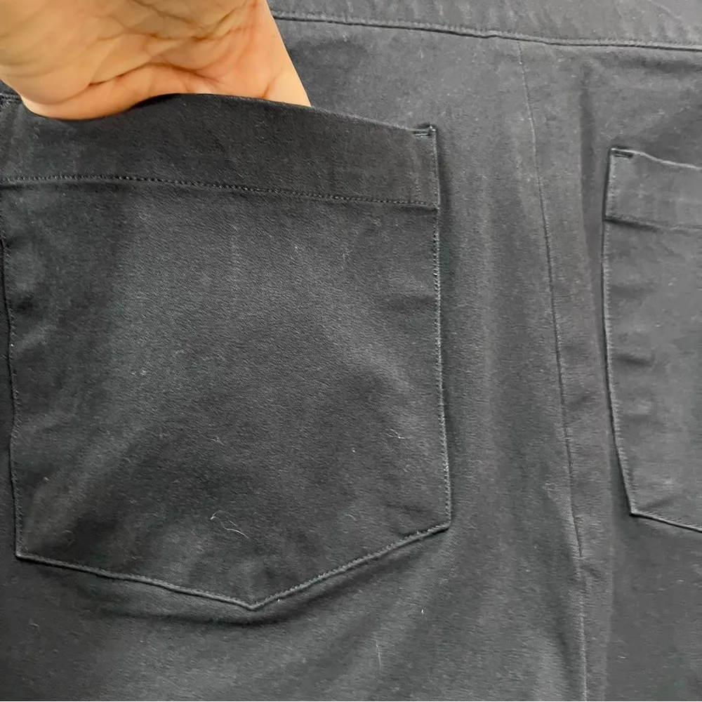 Spanx  xl black polished pull on pants - Image 4