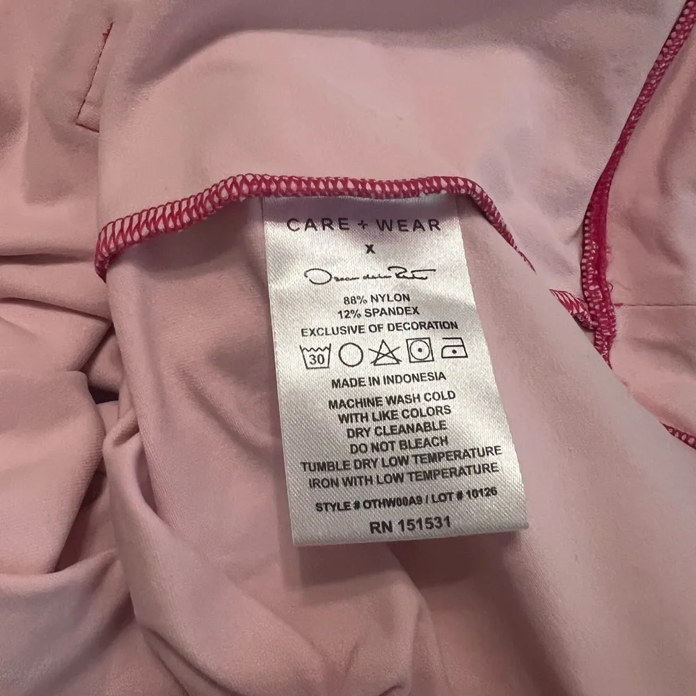 Care+Wear x Oscar de la Renta Port Access Hoodie Pink Sweatshirt Sz S - Image 5