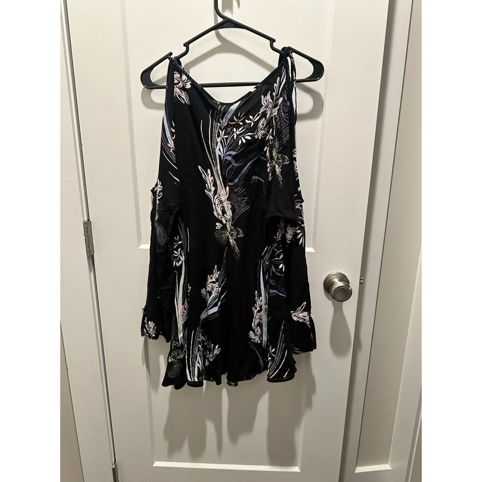 Free People Clear Skies Asymmetrical Cold Shoulder Blue Tunic Dress Size XS - Image 6